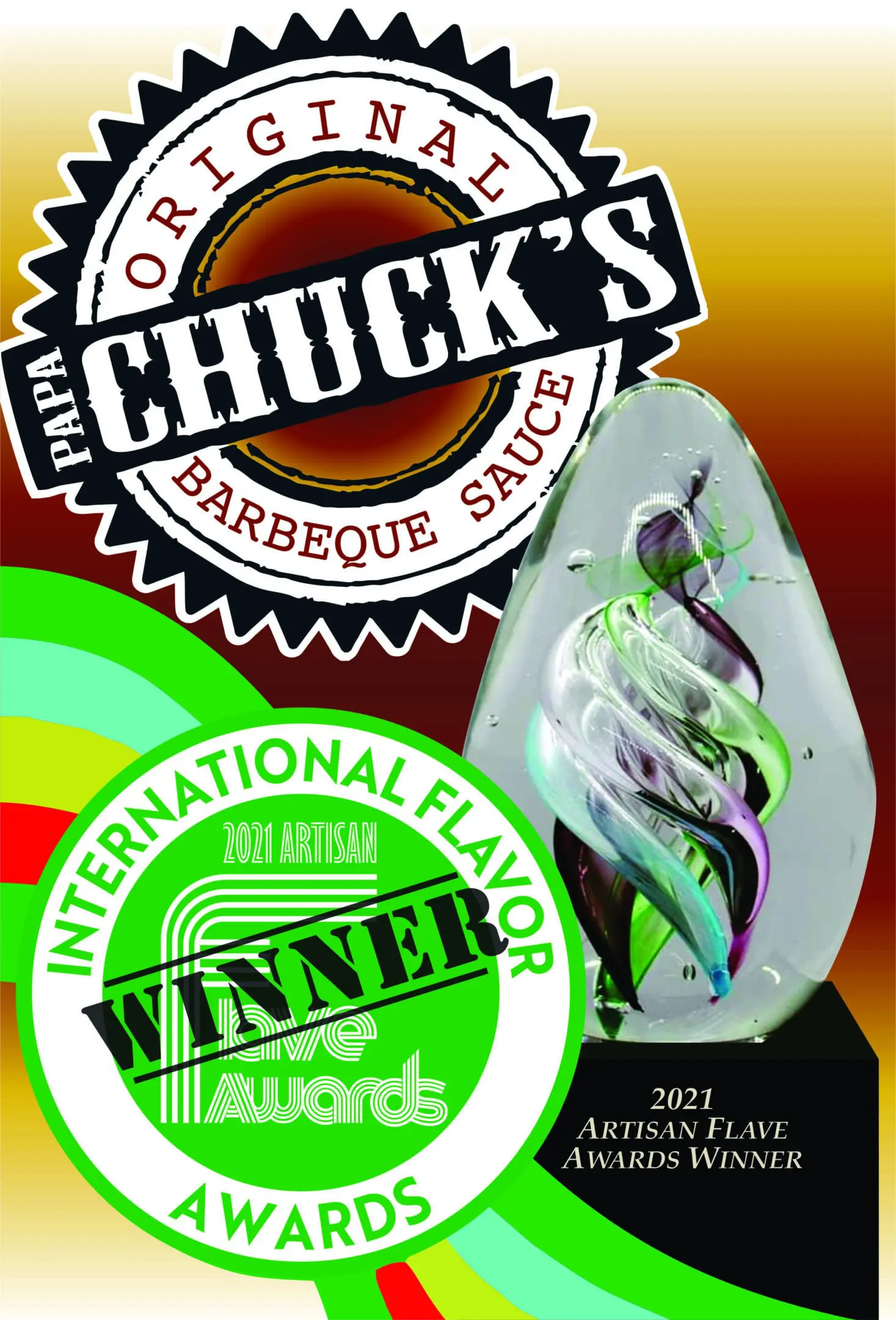 Award-winning Chuck's Original Barbeque Sauce label