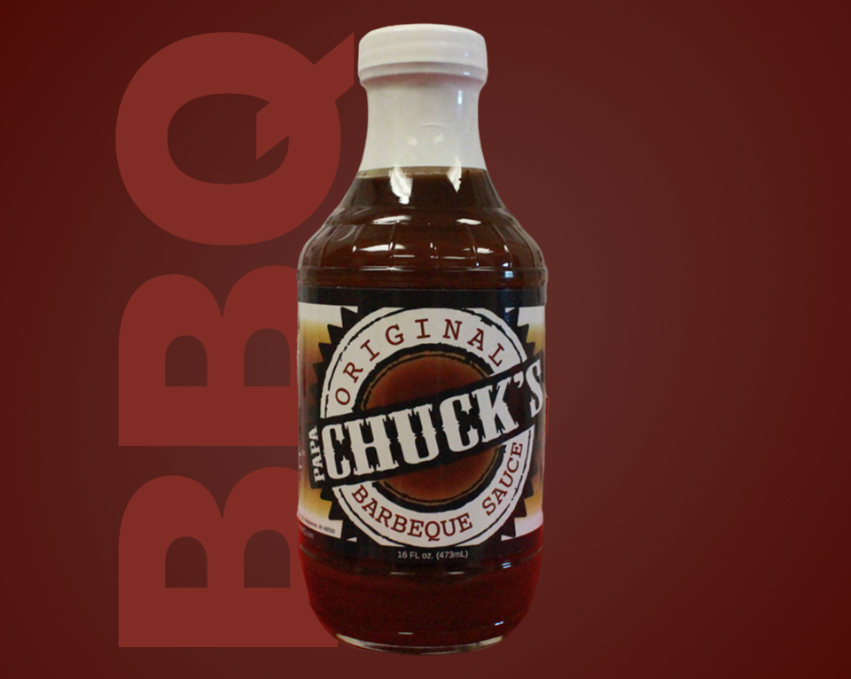 Chuck's barbeque sauce with white cap